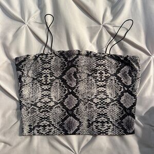 Snake skin crop top